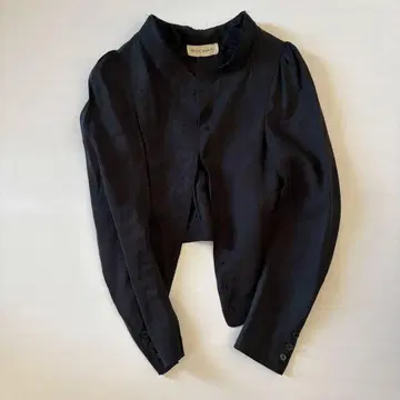 ROCHAS 블랙 노카라 자켓 긴팔