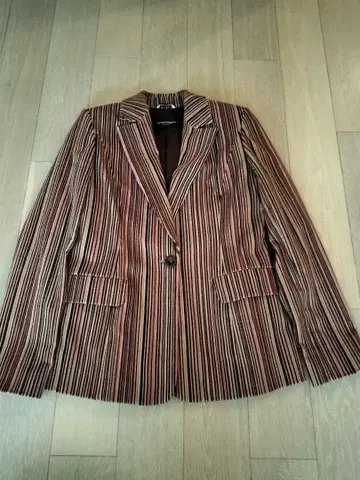 새상품급 MARINA RINALDI 스트라이프 테일러드 자켓