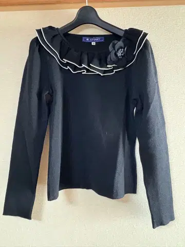 M's Gracy 블랙 니트 38 프릴 포함