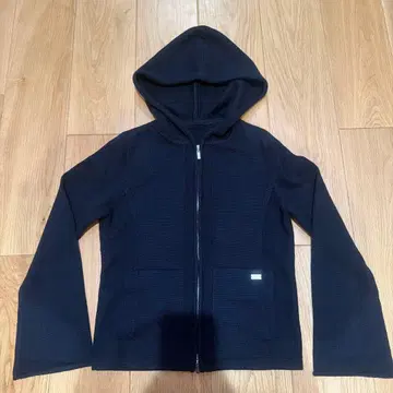 FOXEY 블랙 후드티 코튼 실크 38