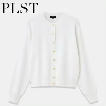 PLST 플라스테 UV컷 레이온 블렌드 메탈 버튼 가디건