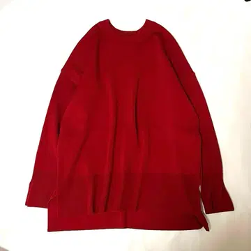 SLOBE IENA 워셔블 스무스 니트 풀오버 빨간색 레드