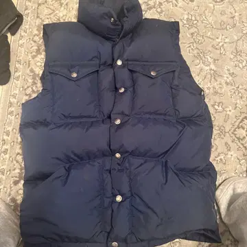 THE NORTH FACE 후드 부착 다운 베스트 M 네이비