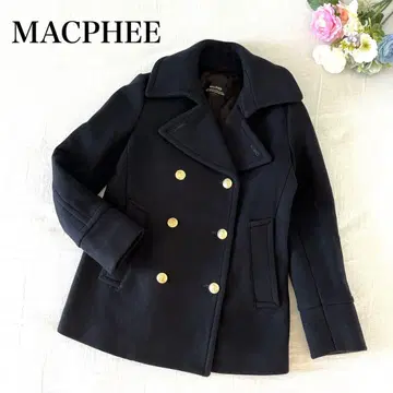 [새상품급] 맥피 MACPHEE 피코트 울 100% 골드 버튼 36
