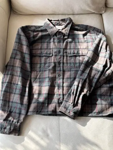 llbean 프린트 체크 플란넬 셔츠