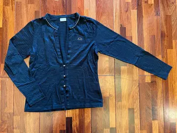 ellesse 네이비 보더 무늬 긴팔 가디건 L 사이즈