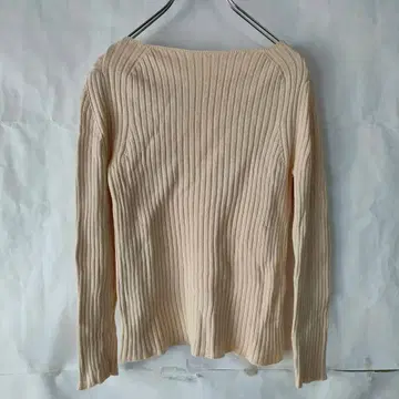 URBAN RESEARCH DOORS 리브 니트 보트넥 실크 혼방