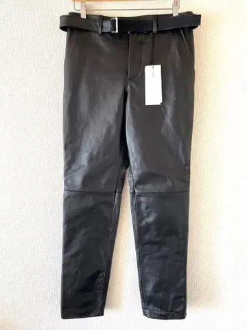 sacai 사카이 22FW 카우하이드 벨티드 가죽 팬츠 2 블랙