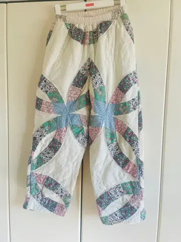 패치워크 리메이크 팬츠 빈티지 퀼트