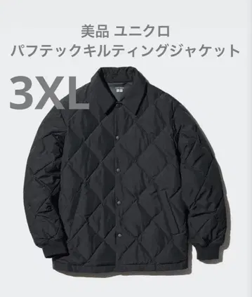 새상품급 유니클로 퍼프 테크 퀼팅 자켓 블랙 사이즈 3XL