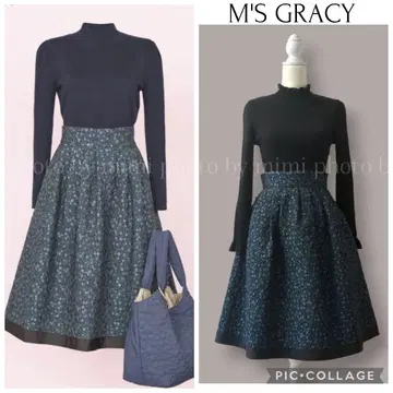 M'S GRACY*WEB 게재*플라워 자카드 스커트