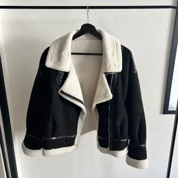 GRL 무스탕 라이더 자켓 블랙[ k9236d]