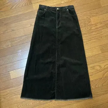 프레임워크 코듀로이 브라운 롱 스커트