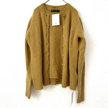 새상품 Noble 이탈리아 모헤어 스트레치 크루 가디건 앙상블 니트