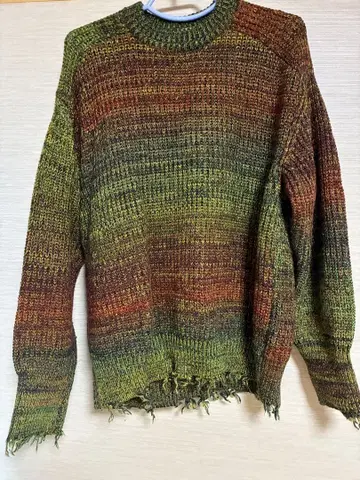 PUBLIC TOKYO 프린지 니트 스웨터