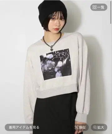 PAGEBOY 플라워 포토 샷 맨투맨