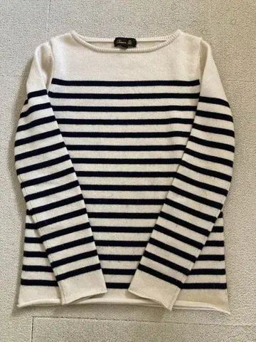 드로어 캐시미어 9G 보더 니트 사이즈 1 캐시미어