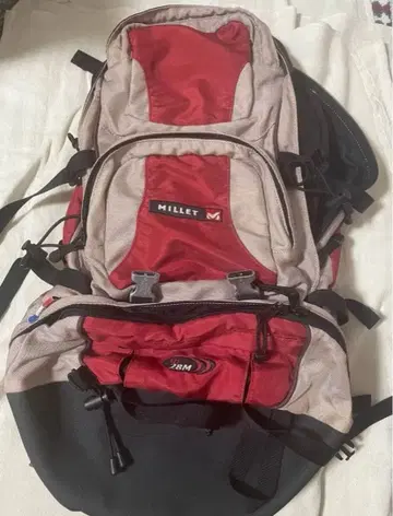 MILLET 백팩 레드/베이지