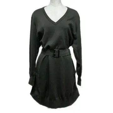 FRAY I.D 다크 그린 V넥 원피스 새상품급