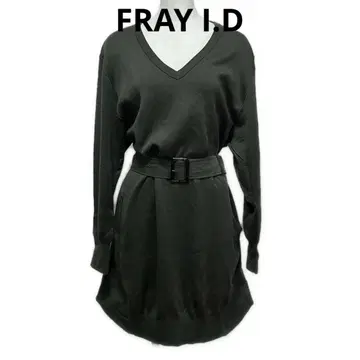 FRAY I.D 다크 그린 V넥 원피스 새상품급