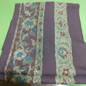 나고야 오비 (약 24cm) 보라색 꽃무늬 자수