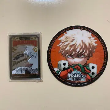 히로아카 원화전 콜라보 카페 바쿠고 카츠키 코스터 파브 거울 세트