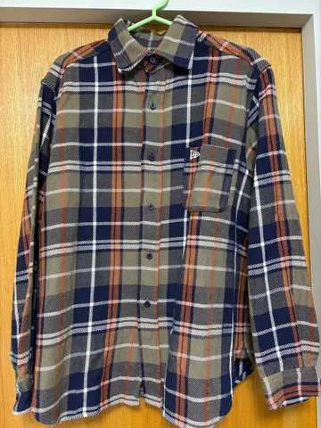 뉴에라 긴팔 플란넬 체크 셔츠 BLACK LABEL XS