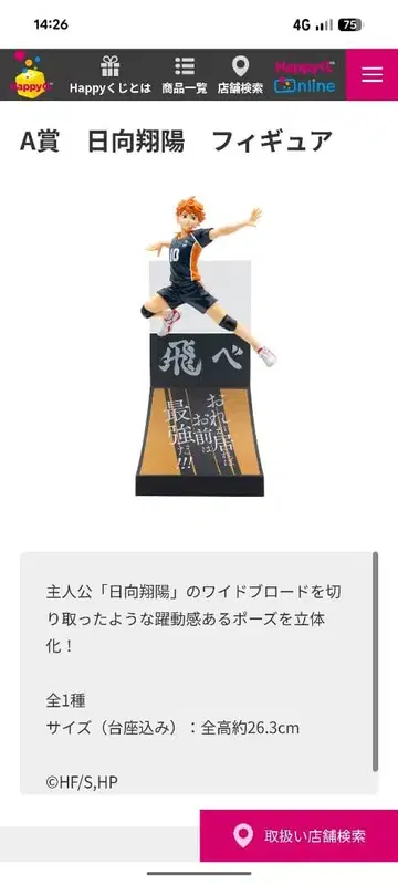 하이큐 Happy 복권 히나타 쇼요 세트