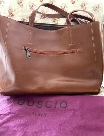 [ GUSCIO ITALY ] 구시오 이탈리아 토트백 카멜 새상품급