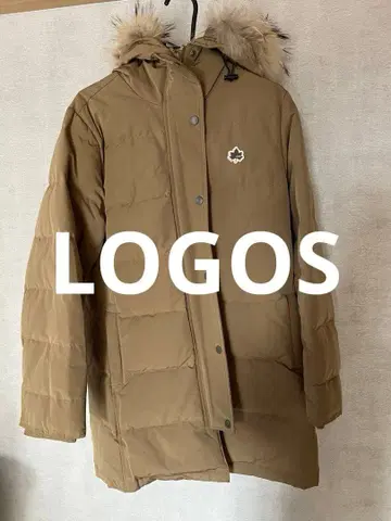 LOGOS 후드 부착 베이지 다운 자켓 여성용 S 사이즈