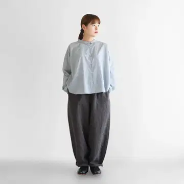 huis.하우스 엔슈 직물 벌룬 롱 팬츠