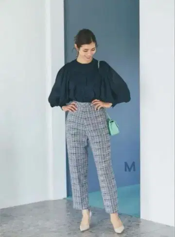 SEVEN TEN 세븐텐 트위드 팬츠 (네이비) M