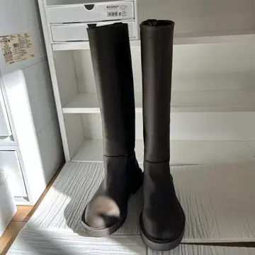 ZARA 자라 롱 부츠 카키 트랙 밑창 러버 부츠 레인부츠