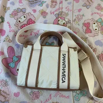 SAMANTHAVEGA 로고 테이프 퀼팅 숄더백 미니