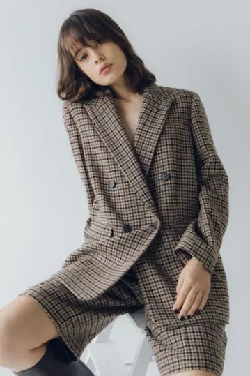 [ 새상품급 레어 ] STUNNINGLURE 건클럽 체크 자켓 팬츠