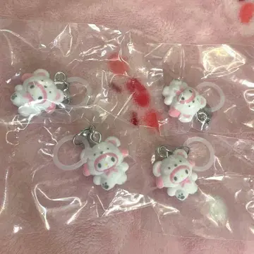 산리오 메지루시 액세서리 복슬복슬 스노우 마이멜로디 4개 세트