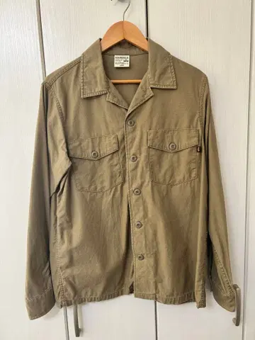 ALPHA INDUSTRIES 카키 긴팔 셔츠 L