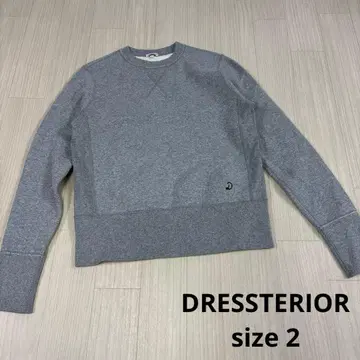 DRESSTERIOR 그레이 D 자수 크루넥 맨투맨 2