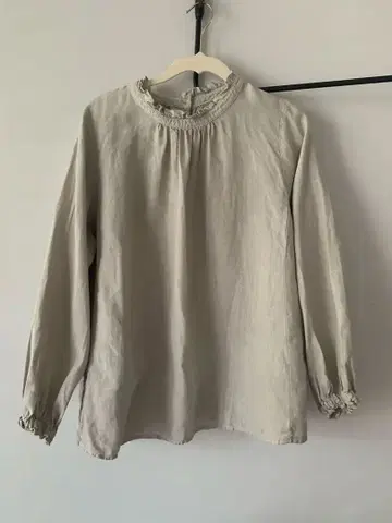 nestRobe 네스트로브 린넨 스탠드 프릴 블라우스 F