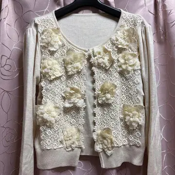 아이보리 레이스 가디건 사이즈01