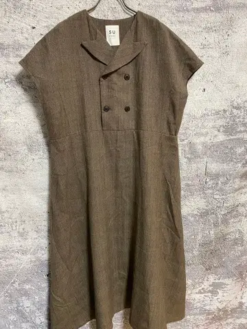 스나오 쿠와하라 워시드 글렌체크 원피스