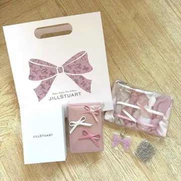 JILL STUART 2025 크리스마스 리본 숄더 & 파우치 세트