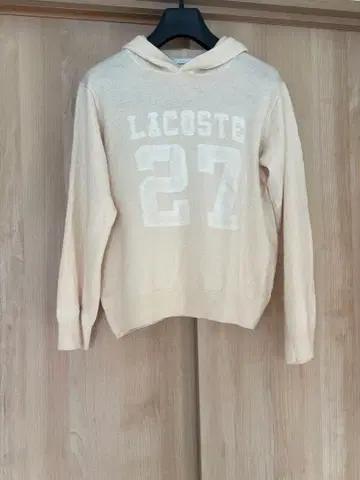 LACOSTE 후드 부착 니트 후드티 사이즈 4 사이즈 M