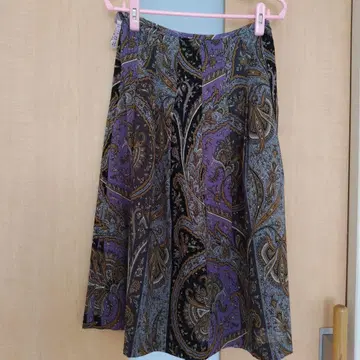 SCAPA 페이즐리 무늬 플레어 스커트 40 새상품급 이탈리아제