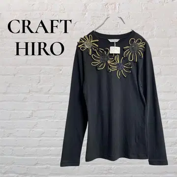 [ CRAFT HIRO ] 택 포함 긴팔 셔츠 코튼 자수 꽃무늬 스팽글