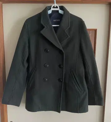 이스트 보이 스테디셀러 울 혼방 피코트 9호 그린 계열