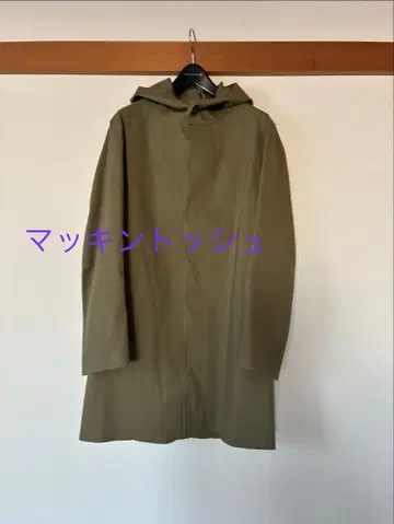 MACKINTOSH 후드 부착 트렌치코트 올리브