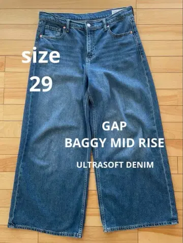 GAP 미드 라이즈 울트라 소프트 배기 데님 29