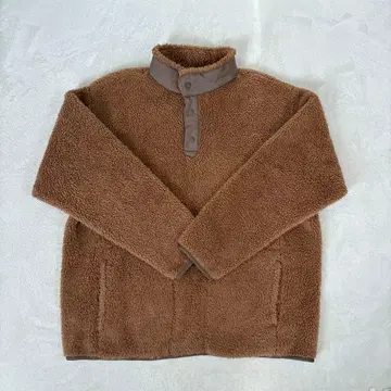 유니클로 플리스 화이트 마운티니어링 브라운 XL 오버 사이즈