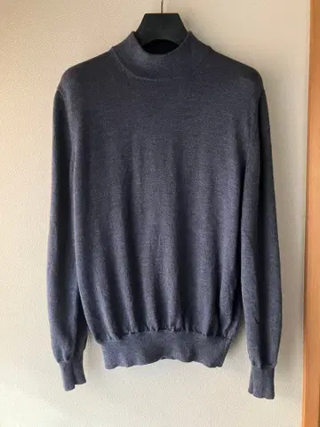 GRAN SASSO 울 12G 모크넥 니트 다크 그레이 S